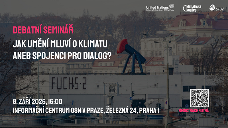Zveme vás na debatu Jak umění mluví o klimatu Aneb spojenci pro dialog? Úterý 8. září od 16 hod.